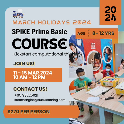 March Holidays 2024 SPIKE Prime Basic Course - STEAM ENGINE